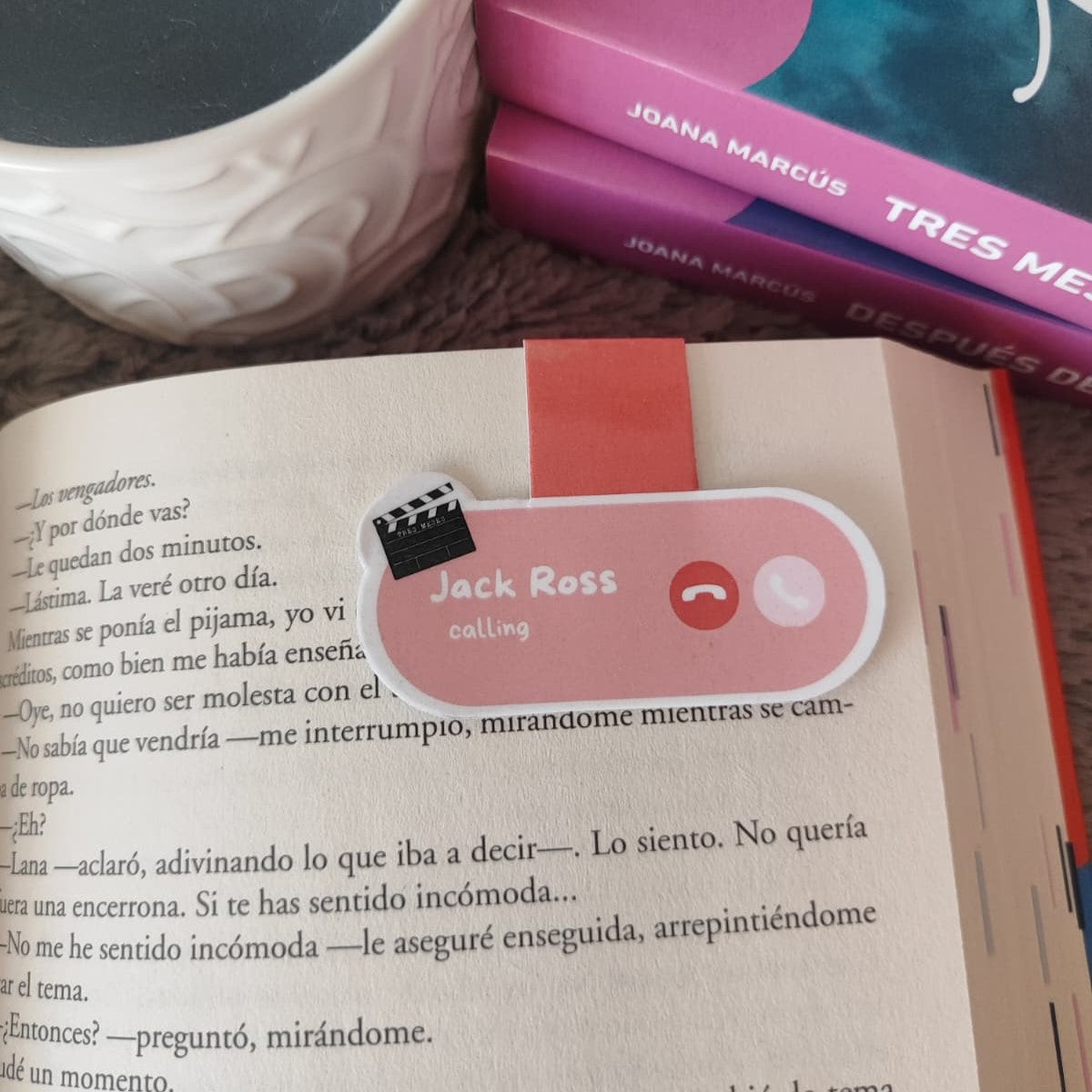 Marcapáginas magnético phone call